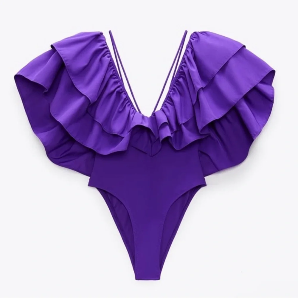 ZARA SWIMSUIT WITH MAXI‎ RUFFLE